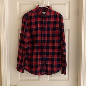 Men's Goodfellow & Co Flannel Shirt - Large - Navy/Red